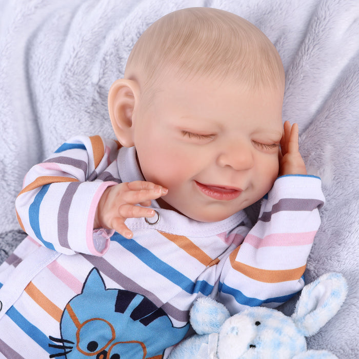 Babeside 20" Sleeping Infant Striped Cat Girl Angel