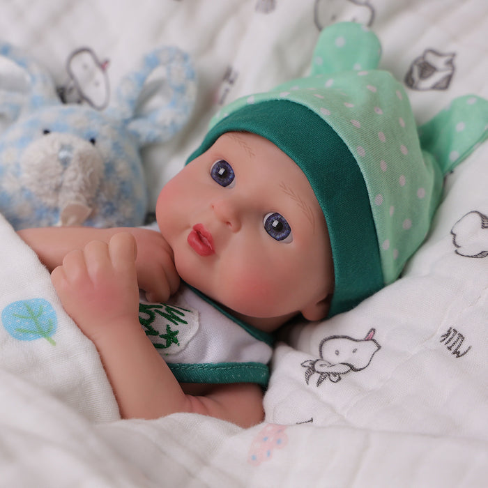 Babeside Abby 12" Full Silicone Reborn Baby Girl Lifelike Green Shiny Star Awake