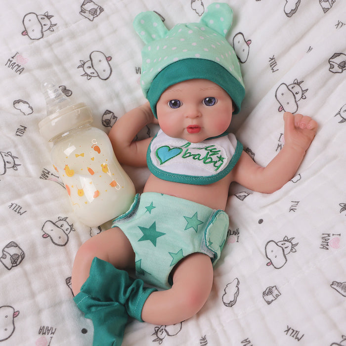 Babeside Abby 12" Full Silicone Reborn Baby Girl Lifelike Green Shiny Star Awake