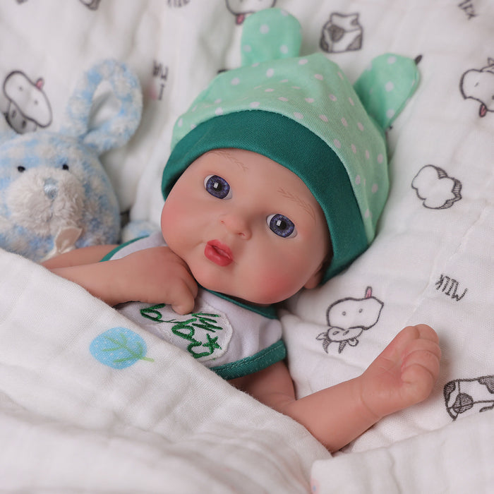 Babeside Abby 12" Full Silicone Reborn Baby Girl Lifelike Green Shiny Star Awake