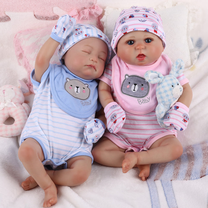 Babeside Bailyn 20" Realistic Reborn Baby Girls Doll Newborn Twins