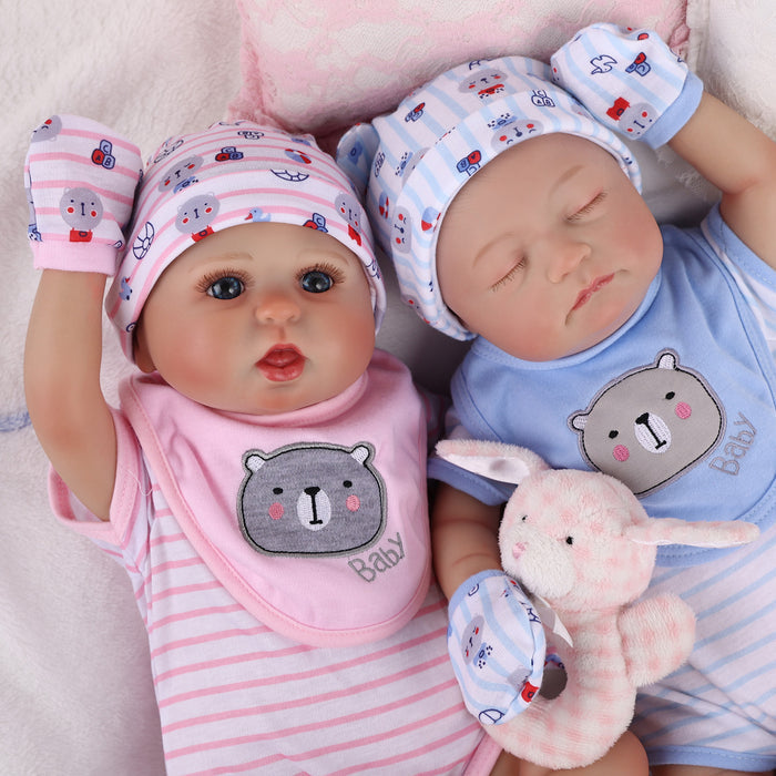 Babeside Bailyn 20" Realistic Reborn Baby Girls Doll Newborn Twins