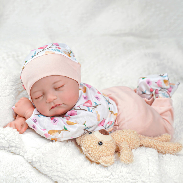 Babeside Connie 20'' Realistic Reborn Crushed Flowers Girl Doll with Heartbeat Coos and Breath
