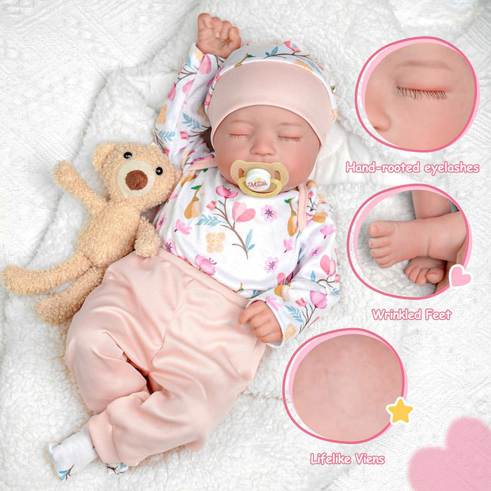 Babeside Connie 20'' Realistic Reborn Crushed Flowers Girl Doll