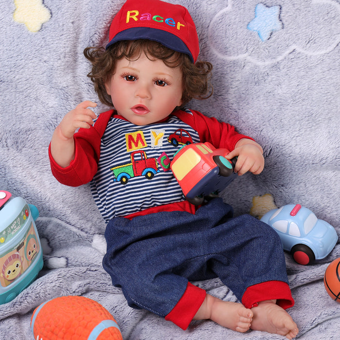 Babeside Daimon 20" Realistic Reborn Baby Dolls Lovely Awake Boy Red