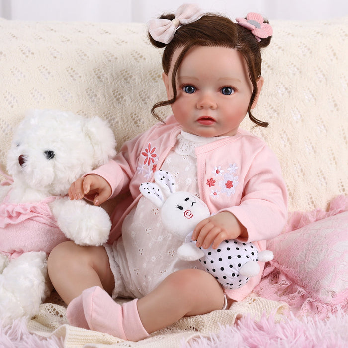 Babeside Daisy 20'' Awake Reborn Baby Doll Girl The Idyllic Princess with Heartbeat Coos and Breath