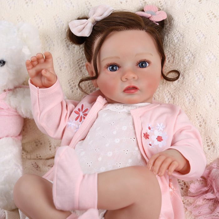 Babeside Daisy 20'' Awake Reborn Baby Doll Girl The Idyllic Princess with Heartbeat Coos and Breath