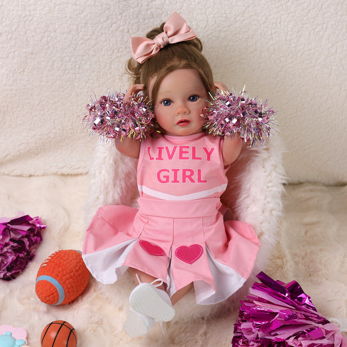 Babeside Daisy 20'' Reborn Baby Doll Energetic Cheerleading Girl Pink