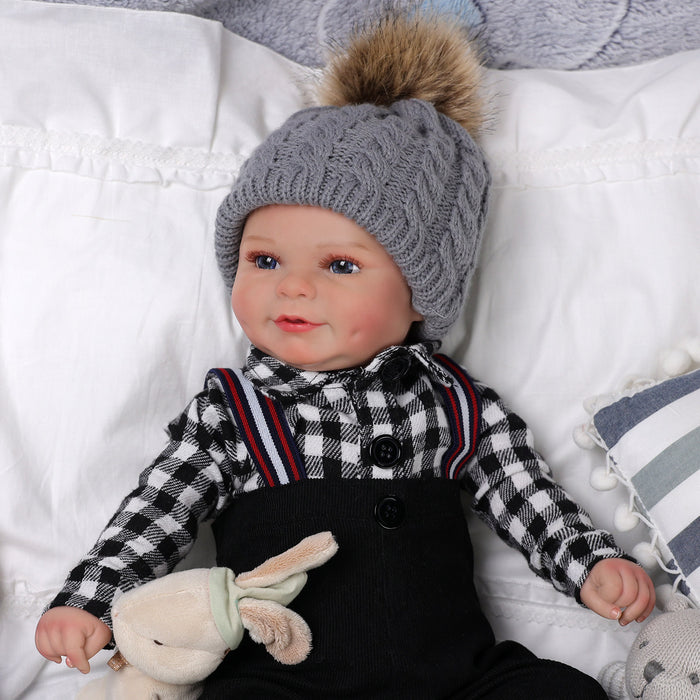 Babeside Hedda 20" Realistic Reborn Baby Doll Lovely Girl Blue Eyes Awake Black