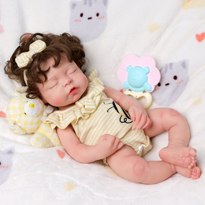 Babeside Jozsa 16'' Full Silicone Reborn Baby Doll Charming Girl Asleep Cute Bee