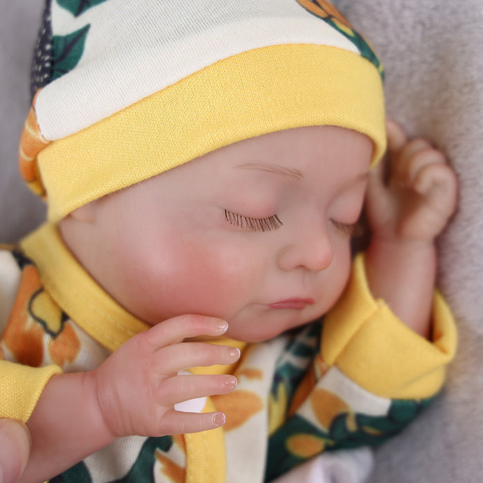 Babeside Karen 12'' Cutest Realistic Reborn Baby Doll Sleeping Boy Yellow