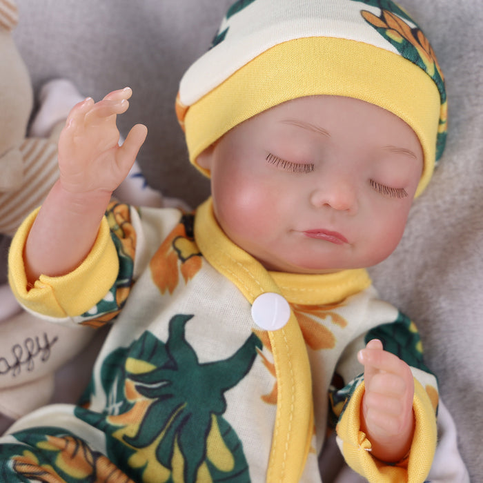 Babeside Karen 12'' Cutest Realistic Reborn Baby Doll Sleeping Boy Yellow