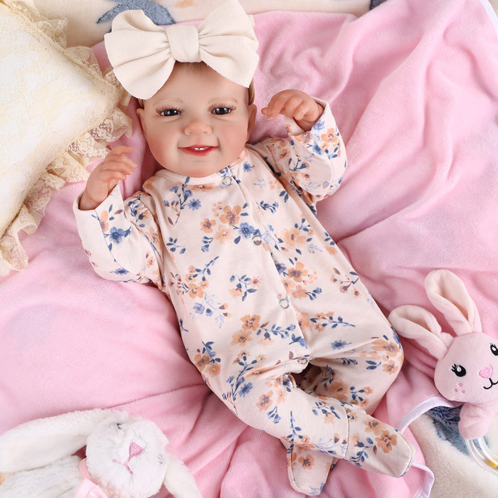 Babeside Leen 20'' Reborn Cutest Infant Baby Girl Doll Floral