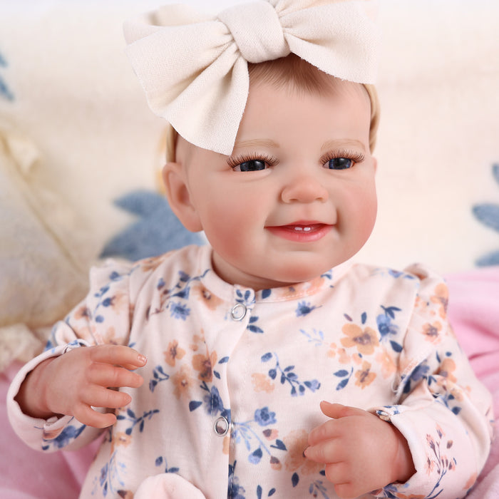 Babeside Leen 20'' Reborn Cutest Infant Baby Girl Doll Floral