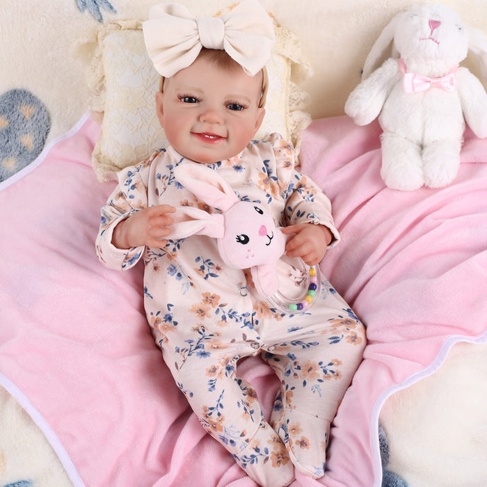 Babeside Leen 20'' Reborn Cutest Infant Baby Girl Doll Floral