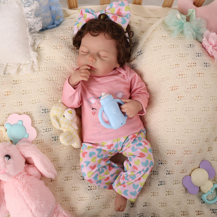 Babeside Lucy Lifelike Reborn Baby Dolls - 20 inch Baby Girl Pink