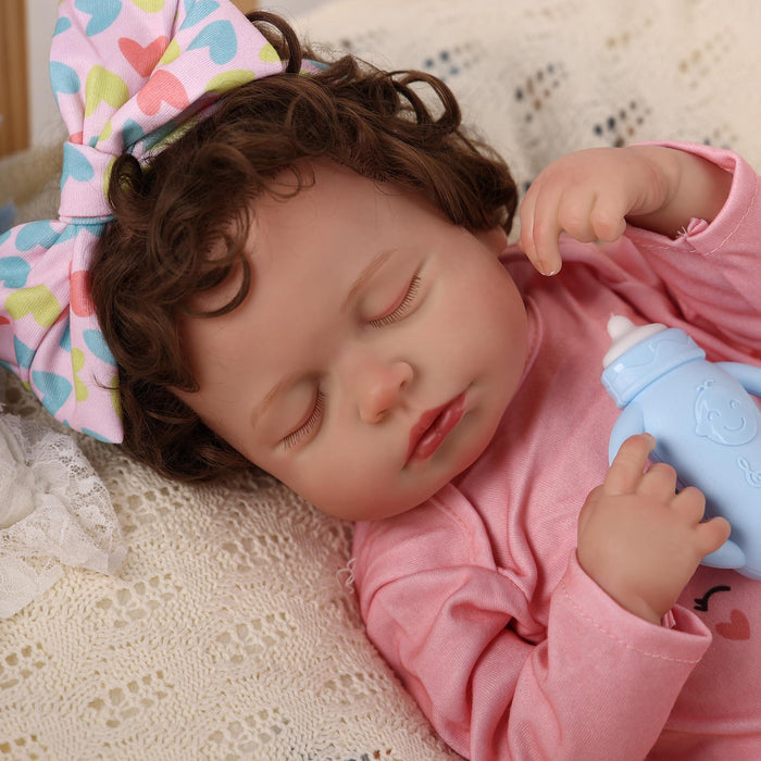 Babeside Lucy Lifelike Reborn Baby Dolls - 20 inch Baby Girl Pink