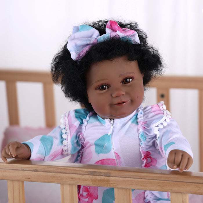 Babeside Maddy 20 Inch Lifelike Reborn Baby Dolls American African Girl