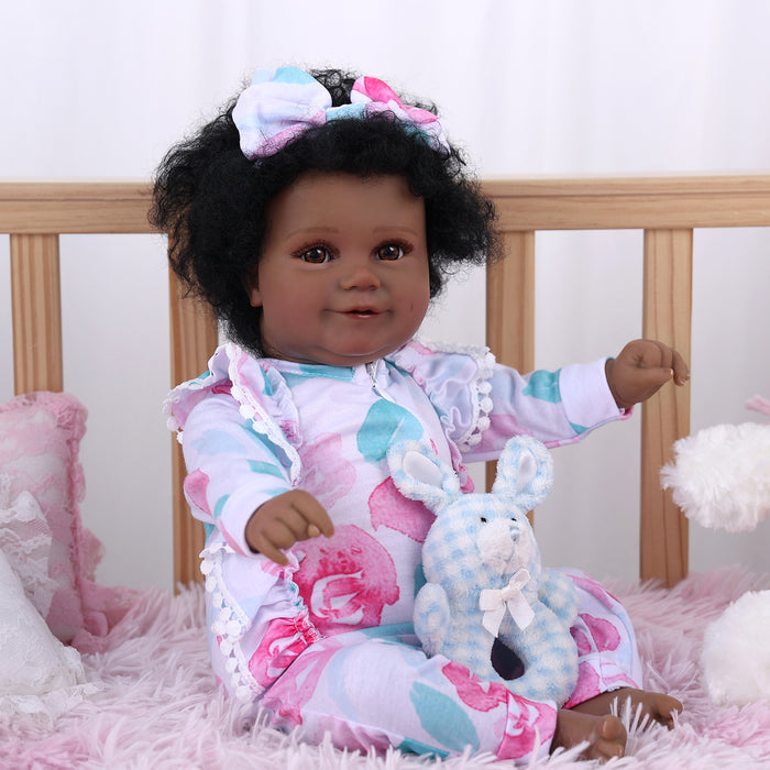 Babeside Maddy 20 Inch Lifelike Reborn Baby Dolls American African Girl