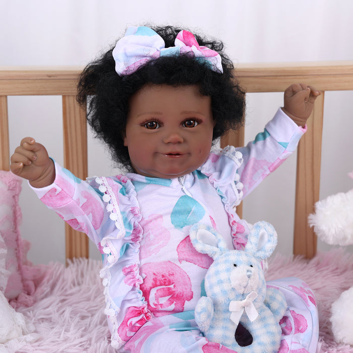 Babeside Maddy 20 Inch Lifelike Reborn Baby Dolls American African Girl