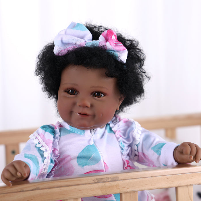 Babeside Maddy 20 Inch Lifelike Reborn Baby Dolls American African Girl