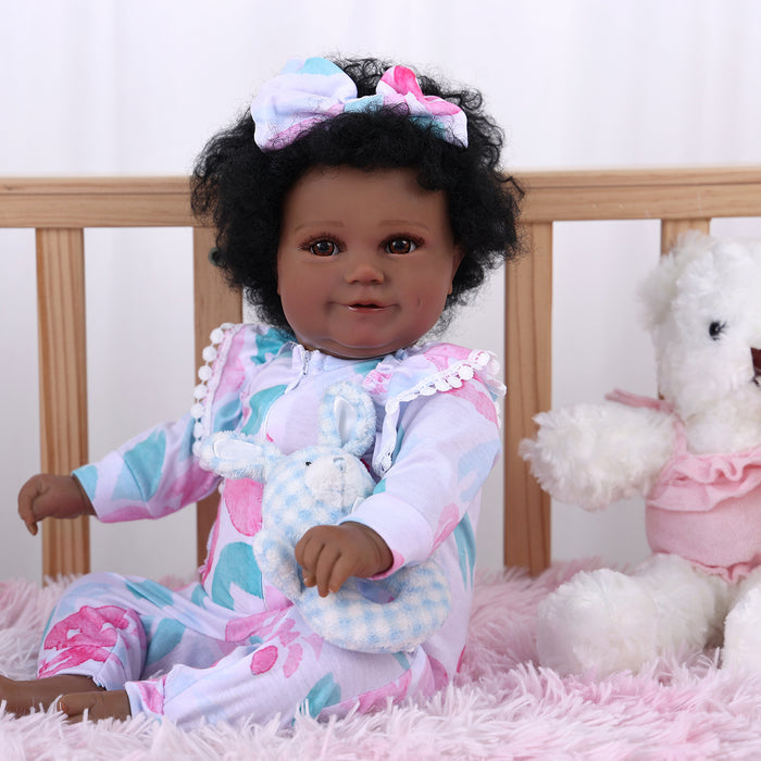 Babeside Maddy 20 Inch Lifelike Reborn Baby Dolls American African Girl