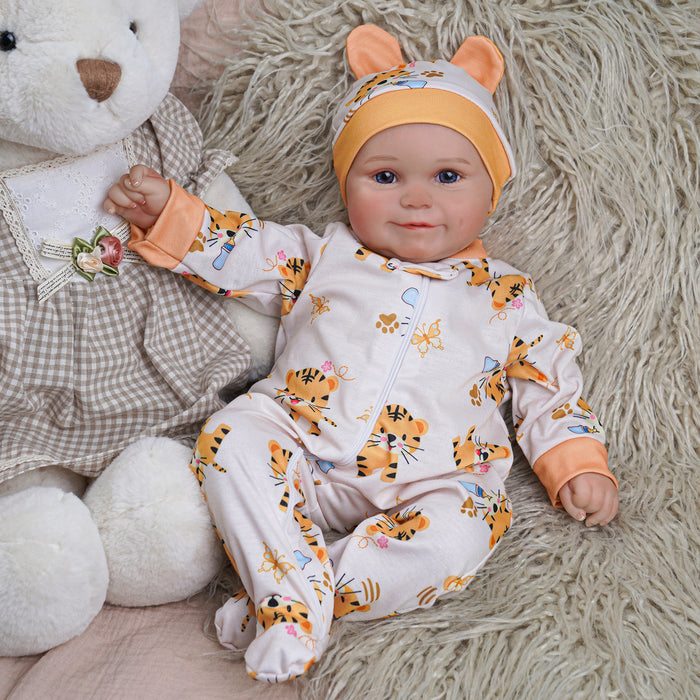 Babeside Maddy 20" Reborn Baby Doll Girl Awake Infant Lovely Tiger