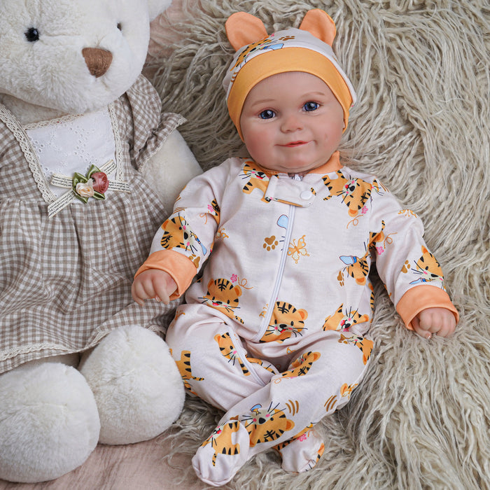 Babeside Maddy 20" Reborn Baby Doll Girl Awake Infant Lovely Tiger