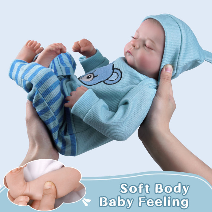 Babeside Noah 20" Realistic Reborn Baby Dolls Infant Girl Adorable Blue Bear