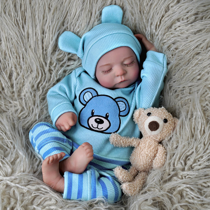 Babeside Noah 20" Realistic Reborn Baby Dolls Infant Girl Adorable Blue Bear