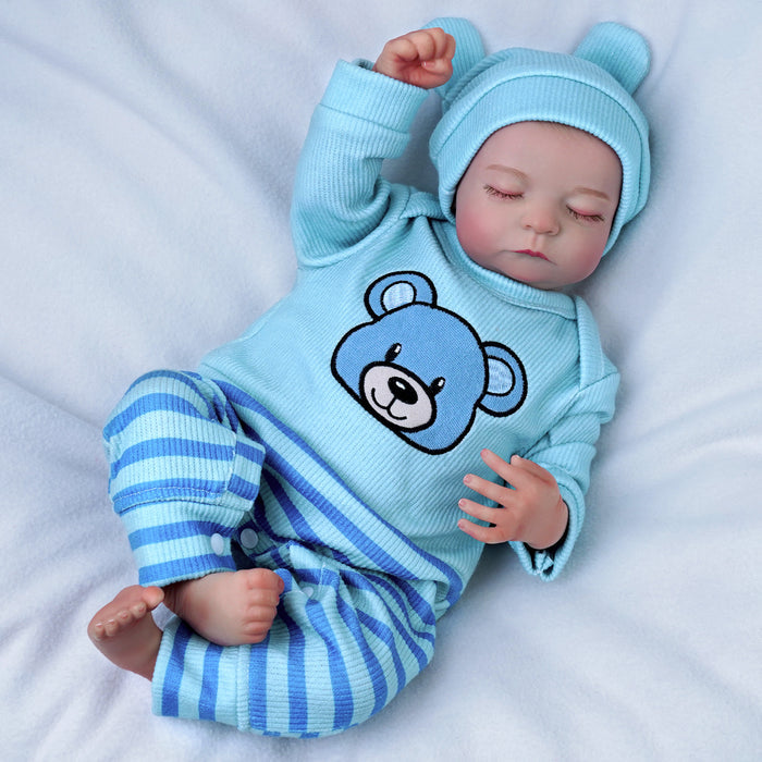 Babeside Noah 20" Realistic Reborn Baby Dolls Infant Girl Adorable Blue Bear