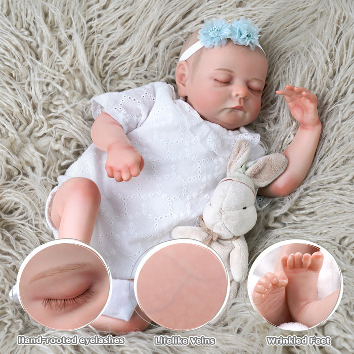 Babeside Noah 20" Realistic Reborn Baby Dolls Infant Girl Sleeping Flower Angel