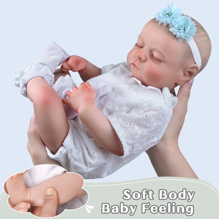 Babeside Noah 20" Realistic Reborn Baby Dolls Infant Girl Sleeping Flower Angel