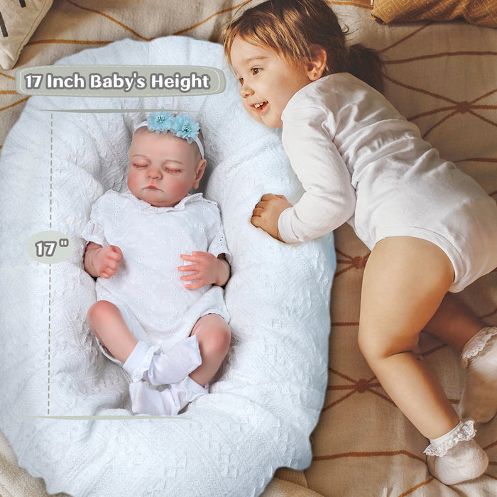 Babeside Noah 20" Realistic Reborn Baby Dolls Infant Girl Sleeping Flower Angel