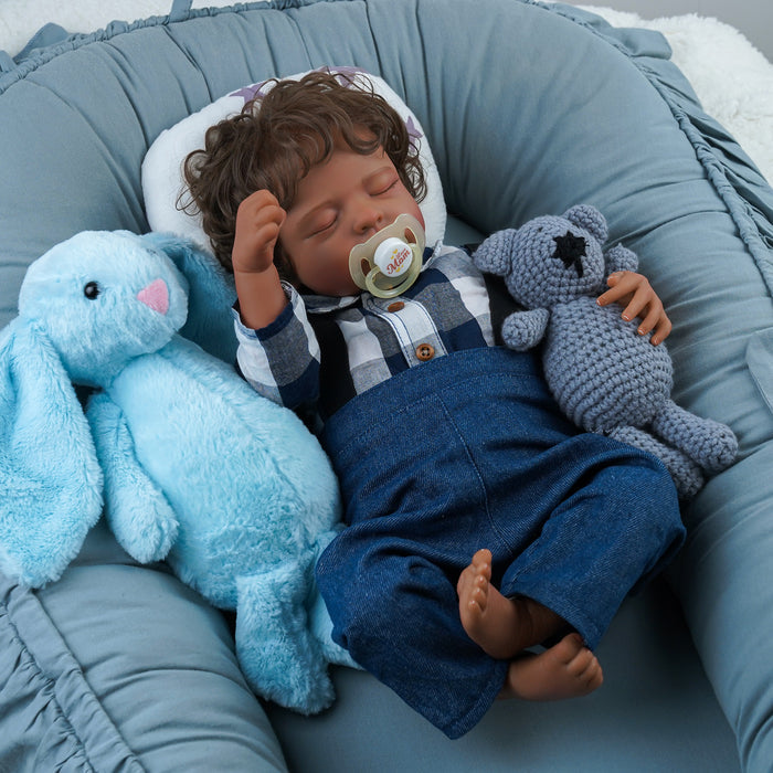 Babeside Noah Realistic 20" Infant Truly American African Reborn Baby Doll Boy