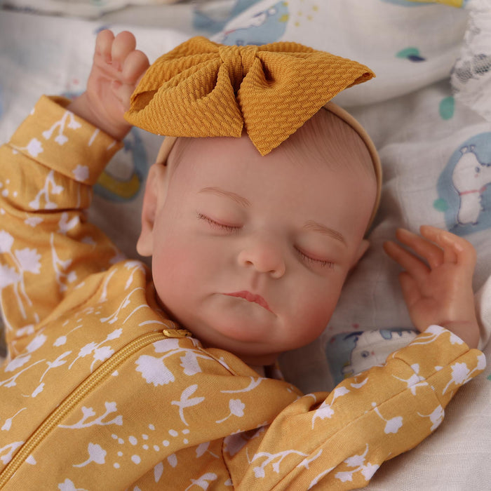 Babeside Noah Realistic 20" Infant Truly Reborn Baby Doll Boy Yellow Crawl Clothes
