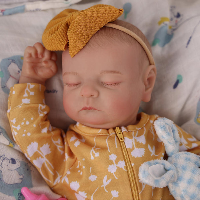 Babeside Noah Realistic 20" Infant Truly Reborn Baby Doll Boy Yellow Crawl Clothes