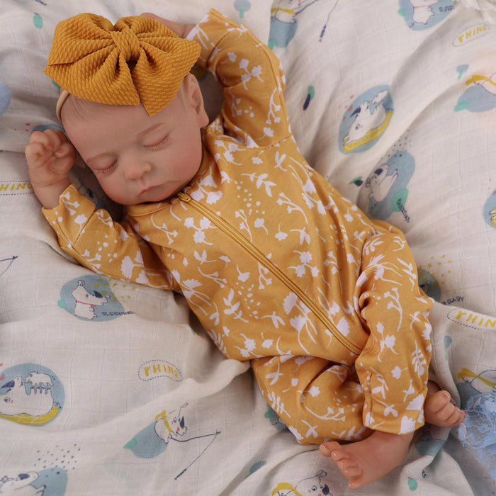 Babeside Noah Realistic 20" Infant Truly Reborn Baby Doll Boy Yellow Crawl Clothes