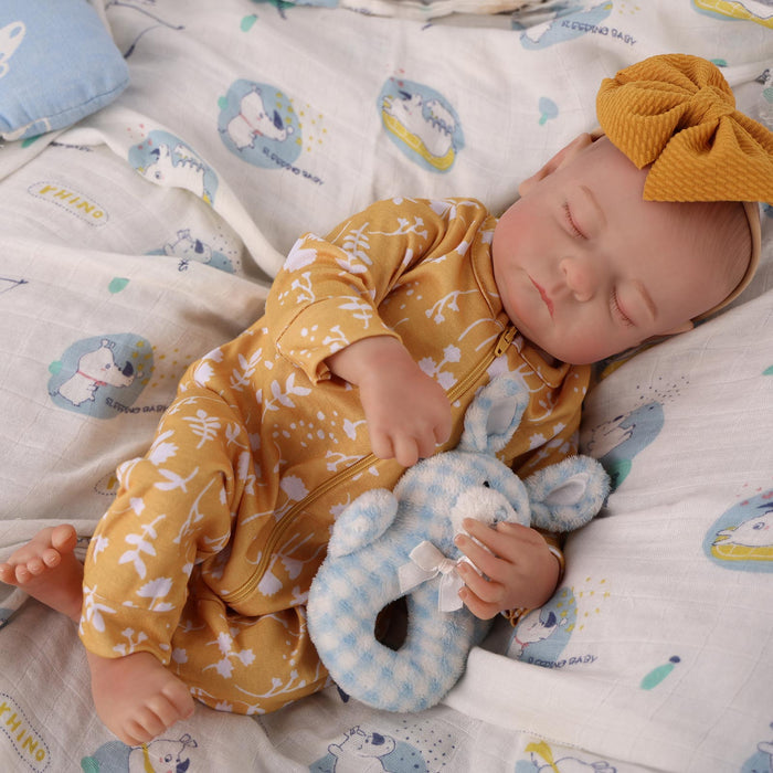 Babeside Noah Realistic 20" Infant Truly Reborn Baby Doll Boy Yellow Crawl Clothes