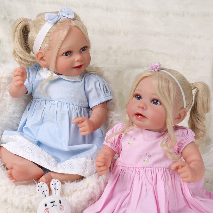 Babeside Stella & Doreen 20'' Realistic Reborn Baby Girl Doll Twins Beautiful Minimalist Dress