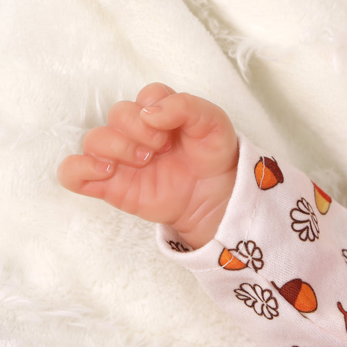 Babeside Sunny 17'' Reborn Baby Doll Brown Eyes Awake Smiling Girl Adorable - Orange Style