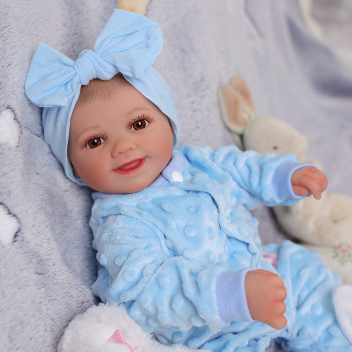 Babeside Sunny 17'' Reborn Baby Doll Girl Soft And Lovely Blueberry Blue
