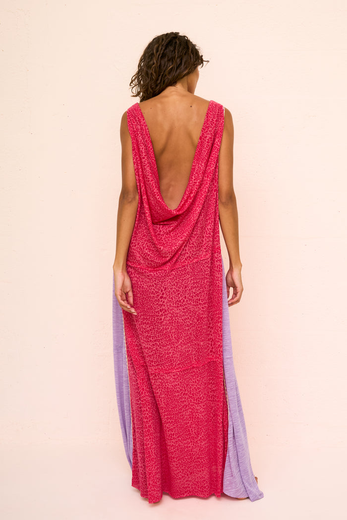 Back Cowl Neck Maxi Dress