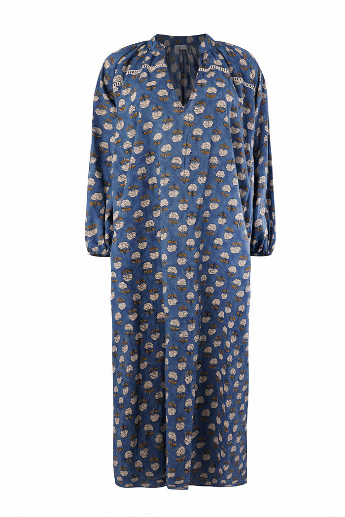 Block Print Boho Maxi Dress