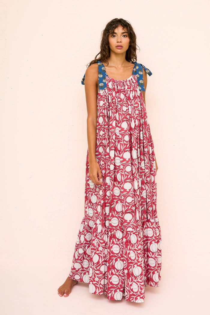 Block Print Low Back Dress