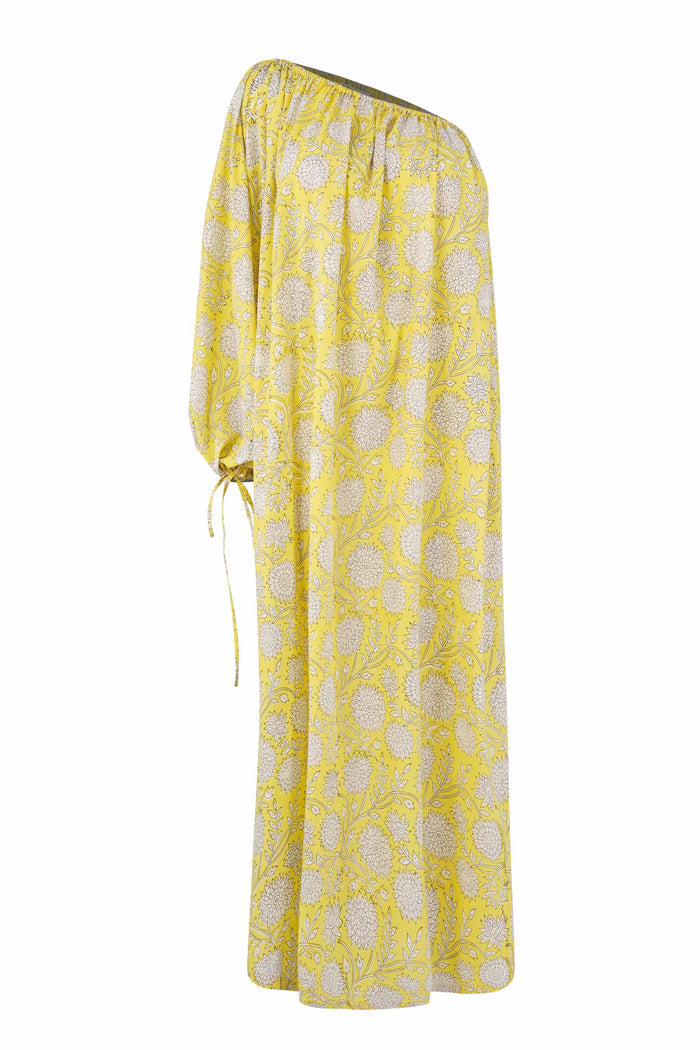 Block Print One Shoulder Dress