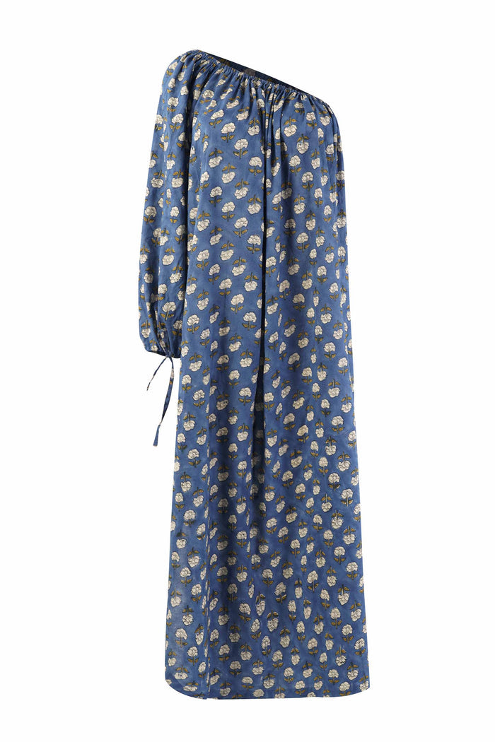 Block Print One Shoulder Dress