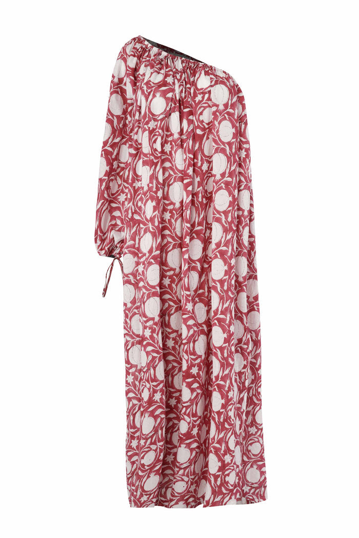 Block Print One Shoulder Dress