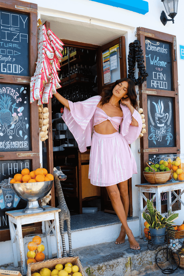 Butterfly Sleeve Cutout Dress