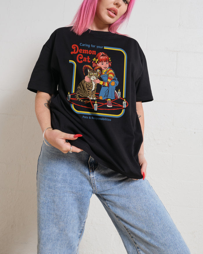 Caring for Your Demon Cat T-Shirt Australia Online